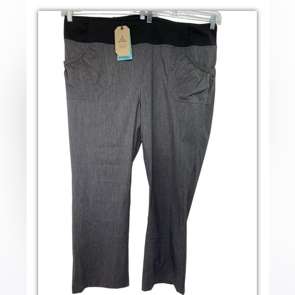 PrAna Summit plus Womens Sz 3XL 44x32 Grey/Black Nylon Blend Pants (A11) NWTs - Picture 1 of 7